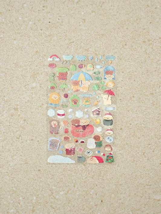 Glitter Weather Stickers