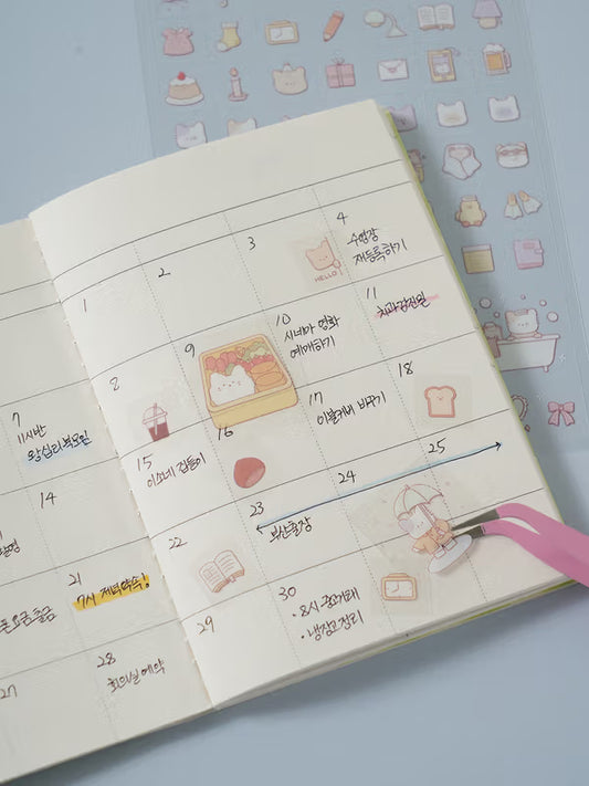 Dear Home Square Clear Sticker Set