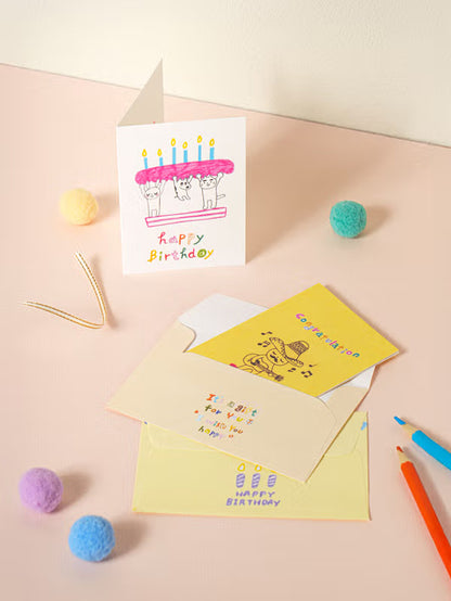 Milo Celebration Card Set _ Yellow & Cake