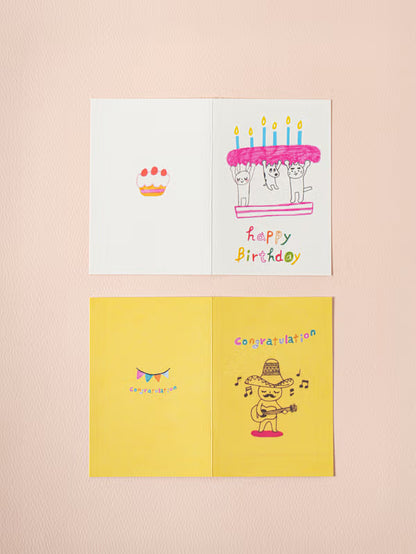 Milo Celebration Card Set _ Yellow & Cake
