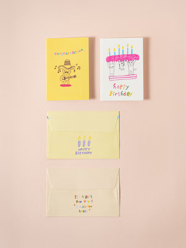 Milo Celebration Card Set _ Yellow & Cake
