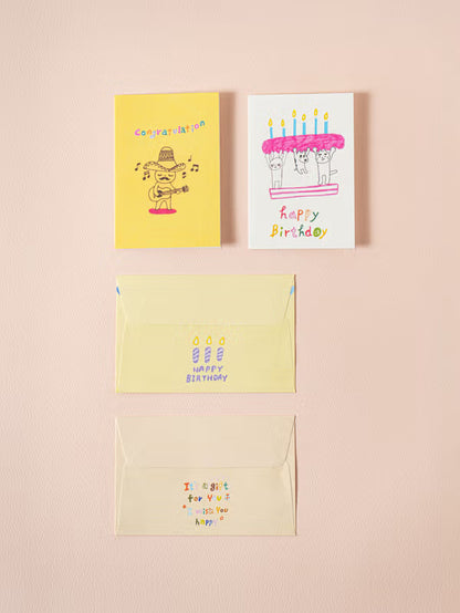 Milo Celebration Card Set _ Yellow & Cake