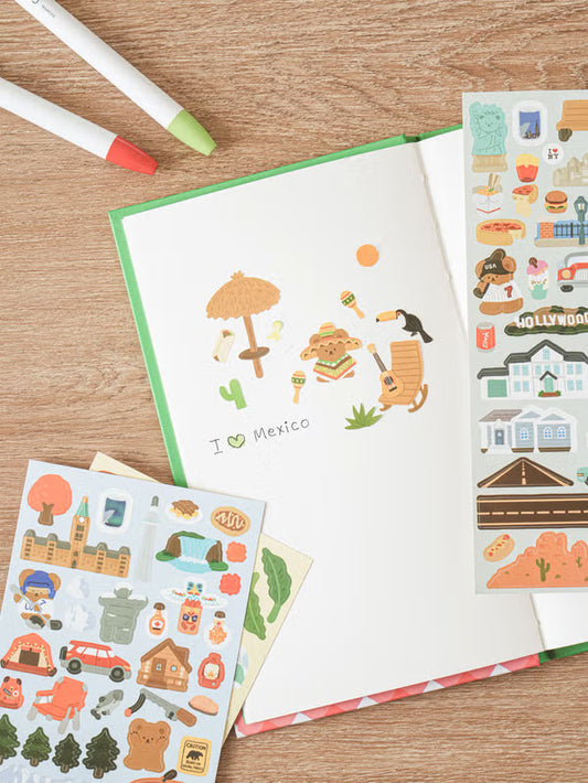 America Travel Sticker