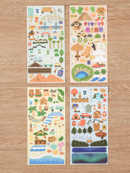 America Travel Sticker