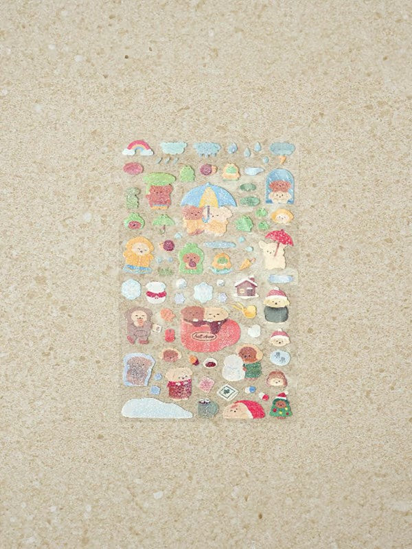 Glitter Weather Stickers